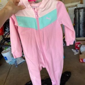 18 month pink puma jump suit for baby